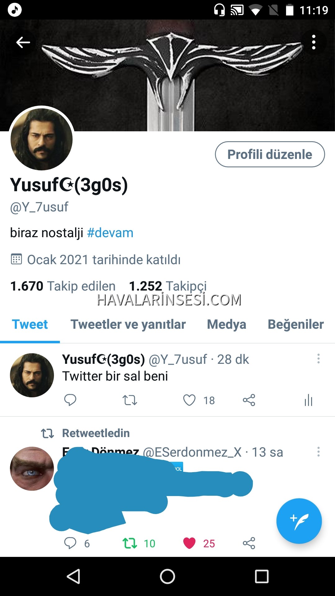 Twitter takipçi sayım